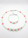 Beaded necklace and bracelet set
