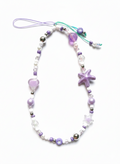Generic Cell Phone Charm Beads Starfish Shape Multi Color Handmade purple